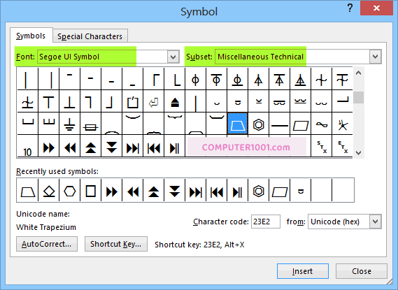 Cara Membuat Simbol Trapesium di Word, Excel, PoerPoint Cara Membuat Simbol Trapesium di Word, Excel, PoerPoint