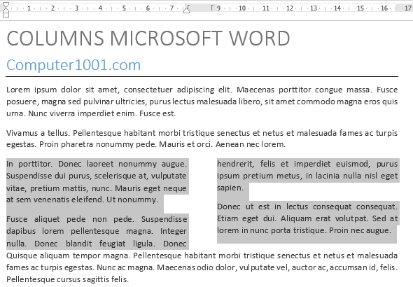 Cara Membuat 1 Kolom dan 2 Kolom dalam Satu Halaman Word Cara Membuat 1 Kolom dan 2 Kolom dalam Satu Halaman Word