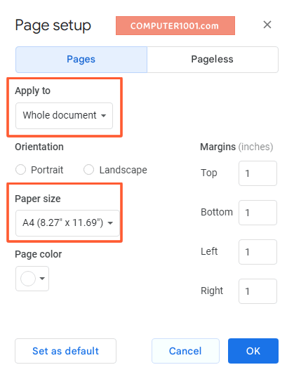 Cara Mengatur Ukuran Kertas Google Docs Cara Mengatur Ukuran Kertas Google Docs