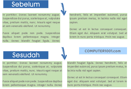 Cara Merapikan Jarak Kolom di Word Cara Merapikan Jarak Kolom di Word