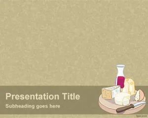 Cheese and Wine - Template PowerPoint Tema Makanan