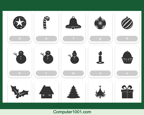Font Gambar Christmas Shapes Font Gambar Christmas Shapes