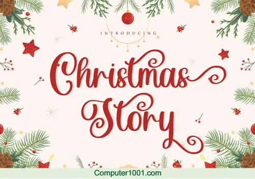 Font Christmas Story Font Christmas Story