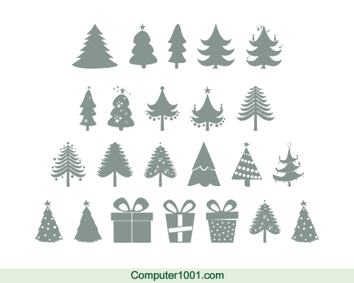 Font Christmas Trees Font Christmas Trees