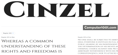 Cinzel Font Huruf Besar Tebal Cinzel