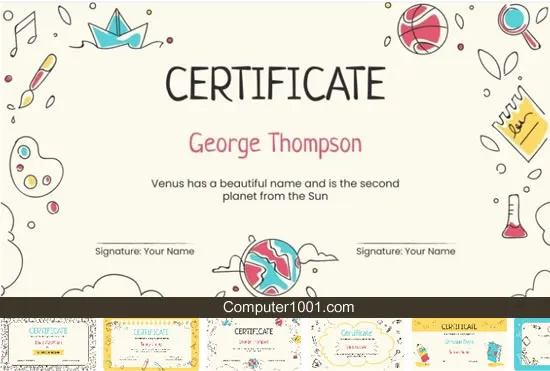 Class Awards Certificates Presentation Download Template Sertikat Class Awards