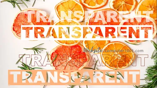 Contoh 2 Teks Transparan PowerPoint Background Terang