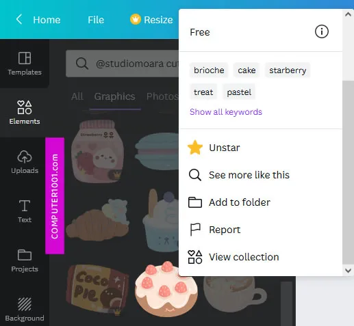 Contoh Shortcut Menu Elemen Canva Contoh Shortcut Menu Elemen Canva