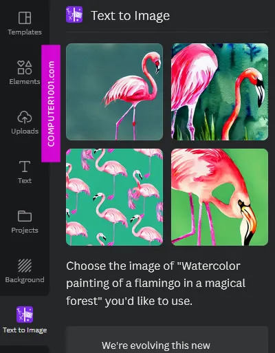 Contoh Text to Image Canva Gambar Flamingo Contoh Text to Image Canva Gambar Flamingo