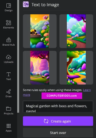 Contoh Text to Image Canva Gambar Magic Garden Contoh Text to Image Canva Gambar Magic Garden