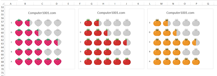 Contoh pictogram gambar buah