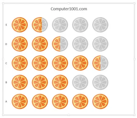 Contoh diagram piktogram 2 warna