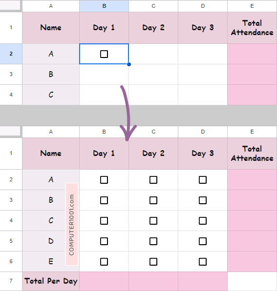 Copy Paste Checkbox Google Sheets