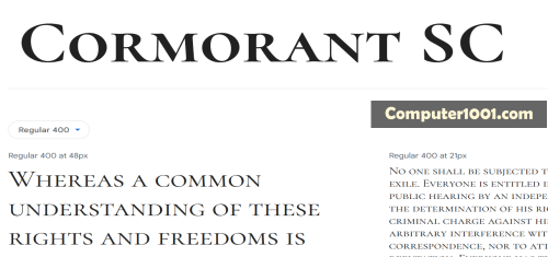 Cormorant SC Download Font Huruf Besar Semua Cormorant SC