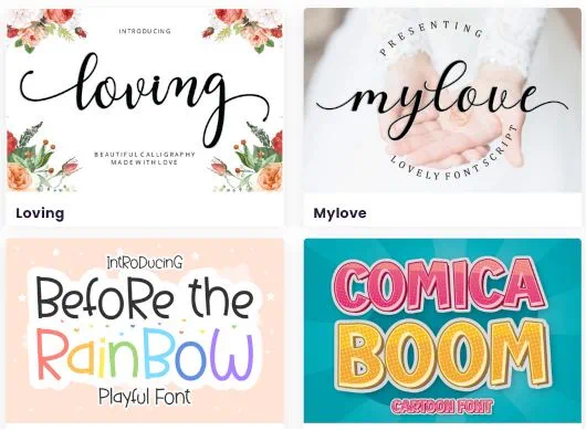 Situs Download Font Gratis Creative Fabrica