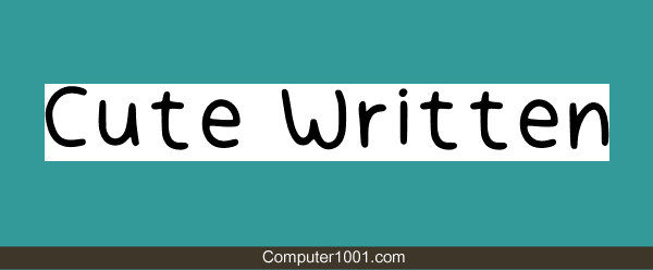 Font Tulisan Tangan Cute Written