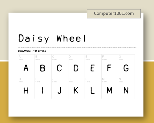 Daisy Wheel Font Mesin Ketik Dafont