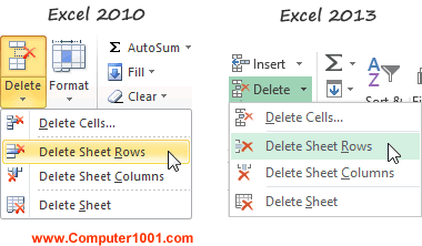 Pilih Delete Sheet Rows Pilih Delete Sheet Rows