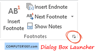 Dialog Box Launcher Dialog Box Launcher