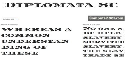 Diplomata SC Download Font Huruf Besar Diplomata SC