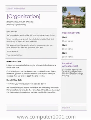 Elementary School Newsletter Template Newsletter Word - Elementary School Newsletter