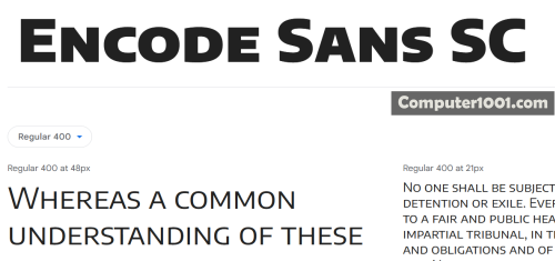 Encode Sans SC Font Huruf Besar Encode Sans SC