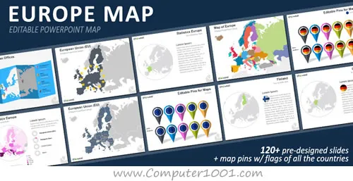 Europe Map PowerPoint Template