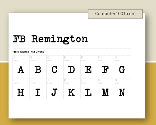 FB Remington Font Mesin Ketik Dafont