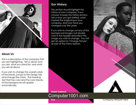 Fashion Brochure Template Brosur Word Fashion Brochure