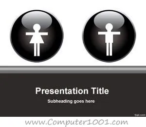 Female and Male PowerPoint Template Female and Male PowerPoint Template