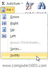Klik Fill Justify Klik Fill Justify