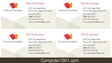 Financial Business Card Financial Business Card