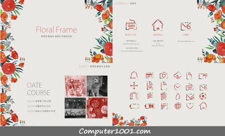 Floral Frame PowerPoint Template