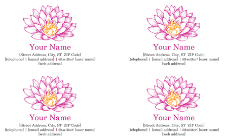 Flower Personal Business Cards Flower Personal Business Cards