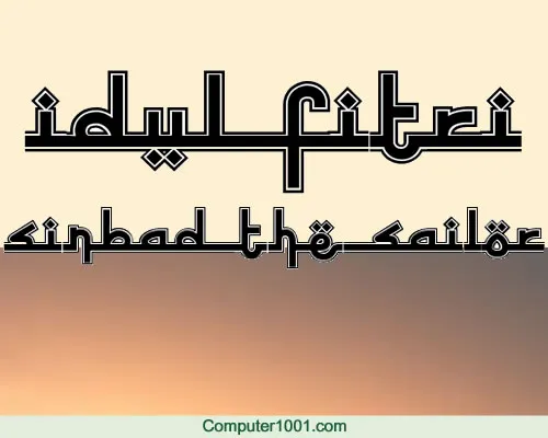 Font Arab Latin Sinbad the Sailor Font Arab Latin Sinbad the Sailor