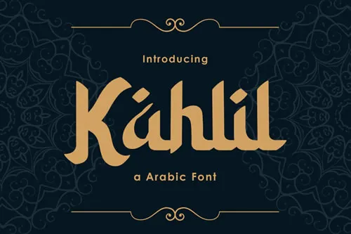 Font Arabic Style Kahlil Arabic Font Kahlil