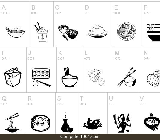 Font Asian Food Font Asian Food