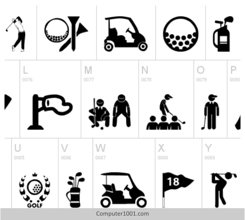 Font Gambar Golf Icons