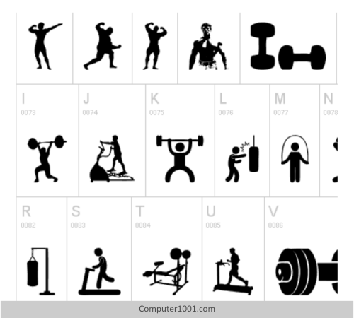 Font Gambar Gym
