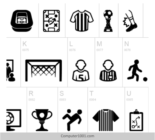 Font Sepak Bola Soccer Icons