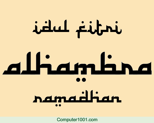 Font Gaya Arab Alhambra Font Gaya Arab Alhambra