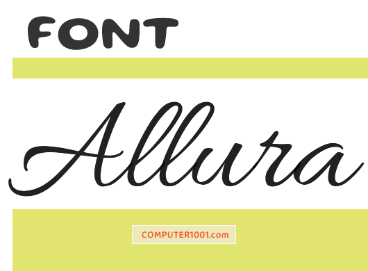 Allurat Font Kaligrafi Font Kaligrafi Allura