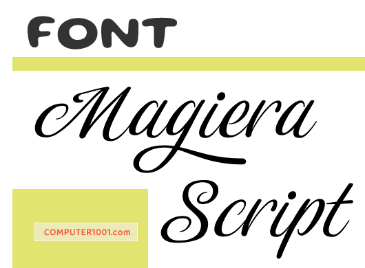 Magiera Script Calligraphy Font Font Kaligrafi Magiera Script