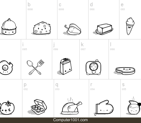 Font Kawaii Food II Font Kawaii Food II