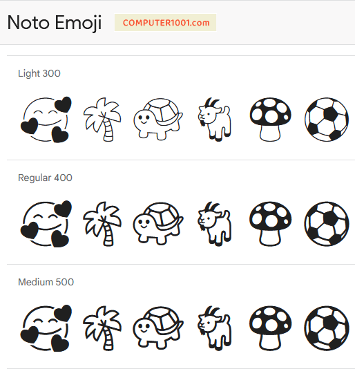 Font Noto Emoji Font Noto Emoji
