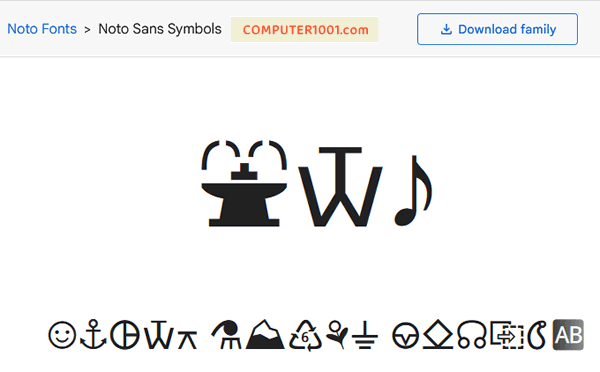 Font Noto Sans Symbols Font Noto Sans Symbols