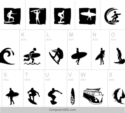 Font Olahraga Surf