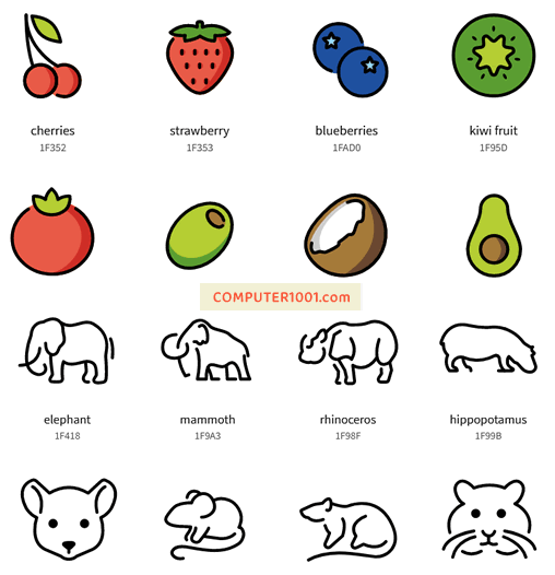 Contoh Font OpenMoji Contoh Font OpenMoji
