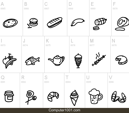 Font PW Foodcons Font PW Foodcons