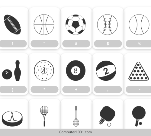 Font Sports and Hobbies